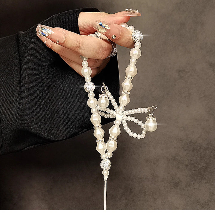 Elegant Pearl Beaded Charm Keychain Kalsten
