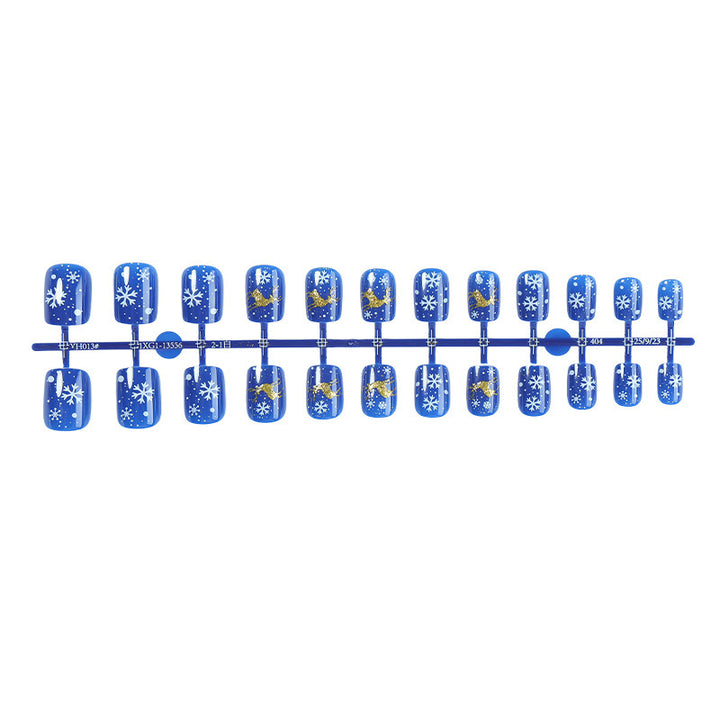Artificial nail set with festive snowflake design Kalsten