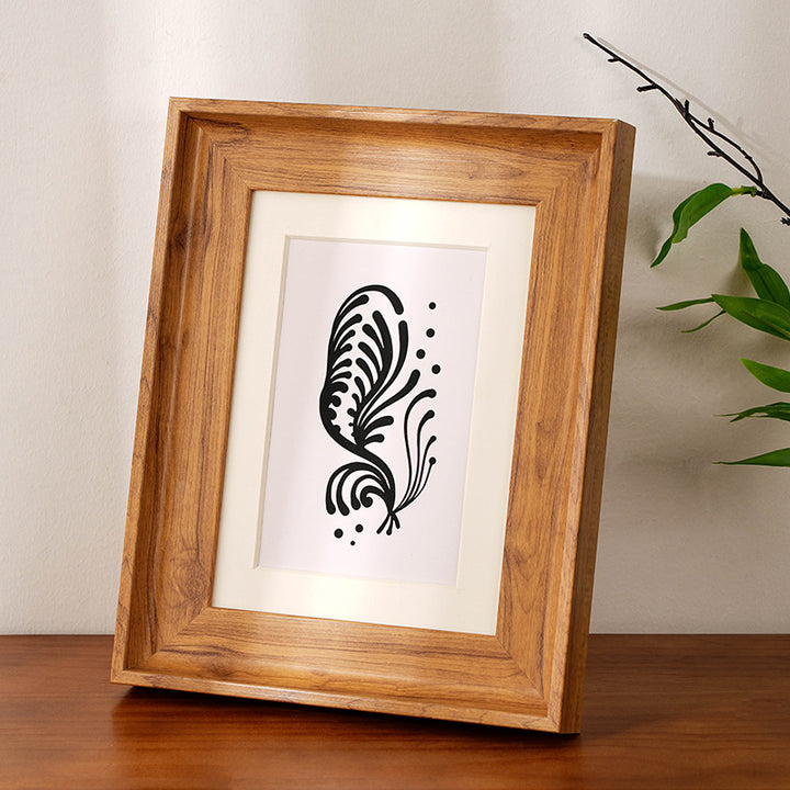 Artistic Framed Floral Print for Home Display