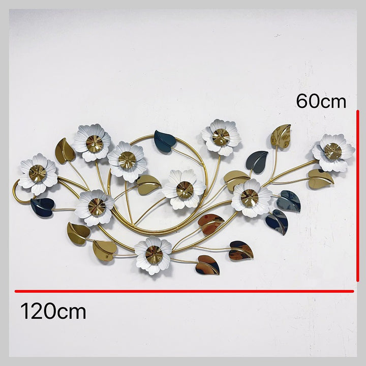 Floral Metal Wall Art Decor Kalsten