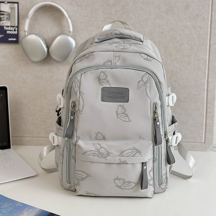 Elegant Floral Patterned School Backpack