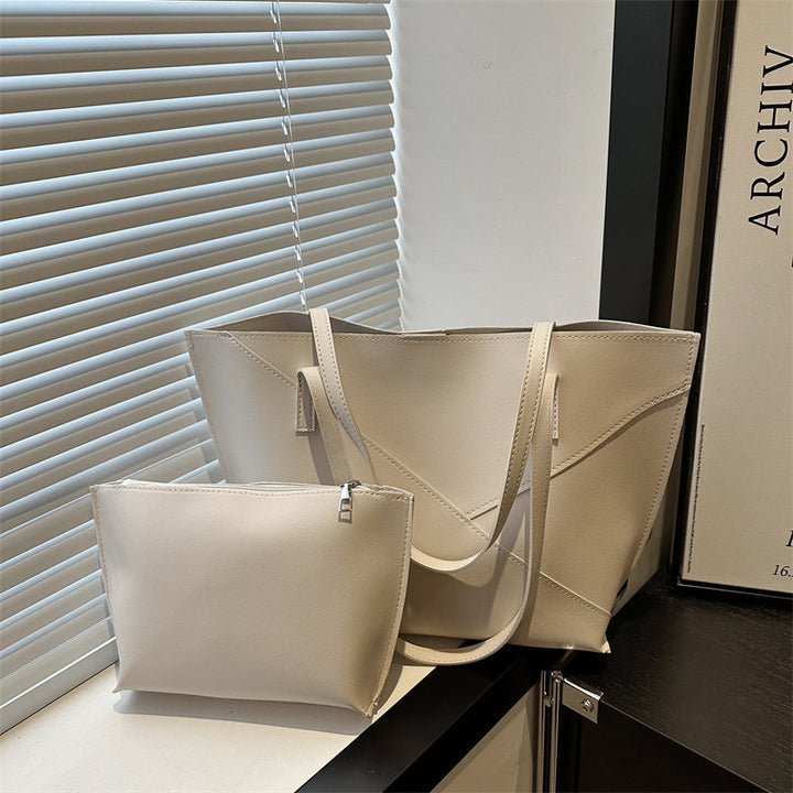 Structured Leather Tote Bag
