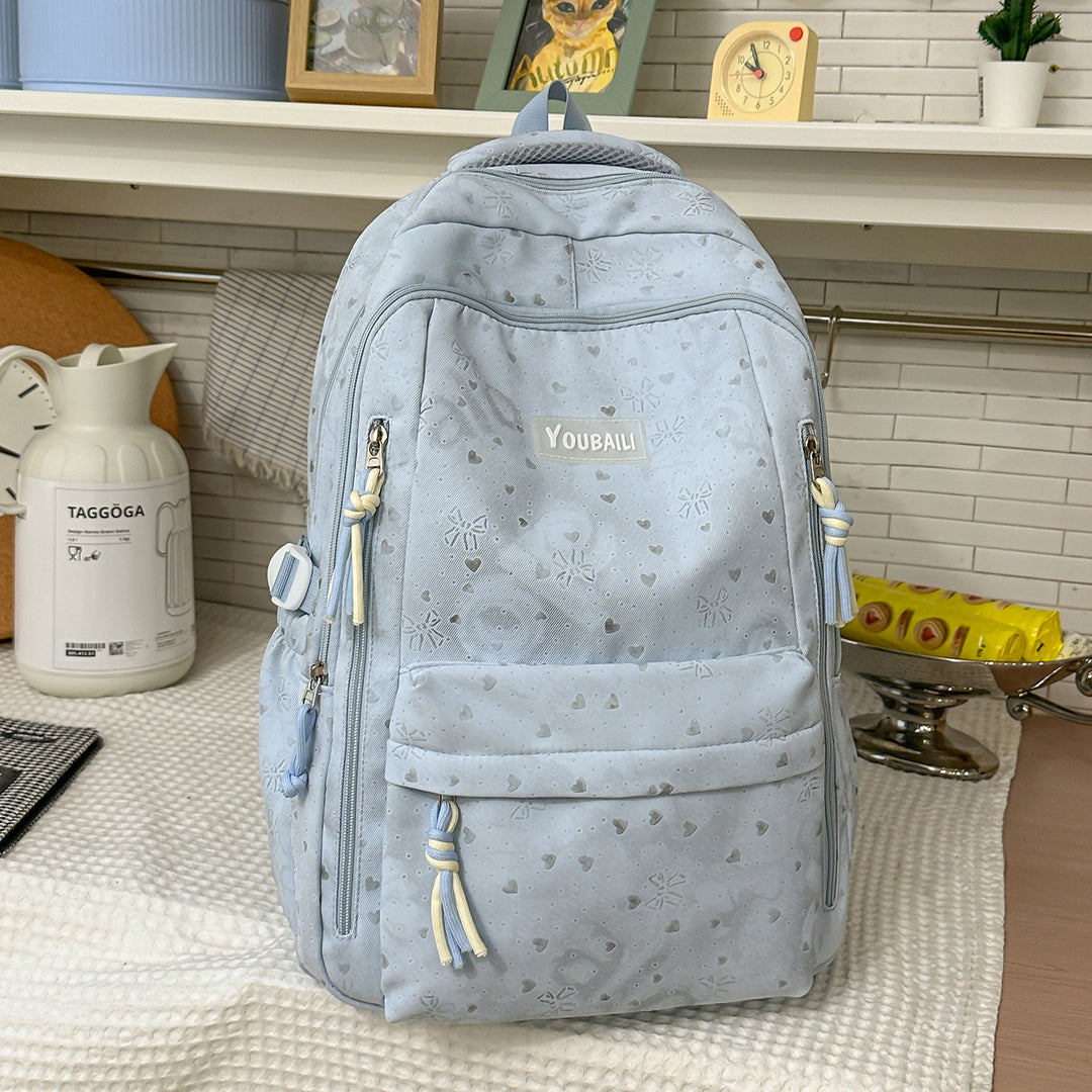 Stylish Floral-Embossed Backpack Kalsten