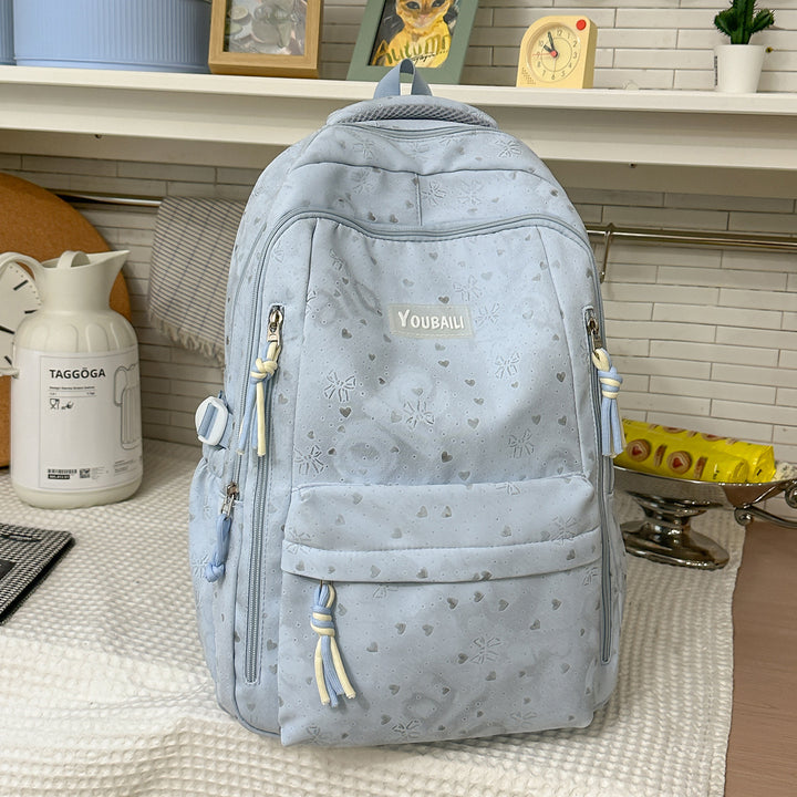 Stylish Floral-Embossed Backpack Kalsten