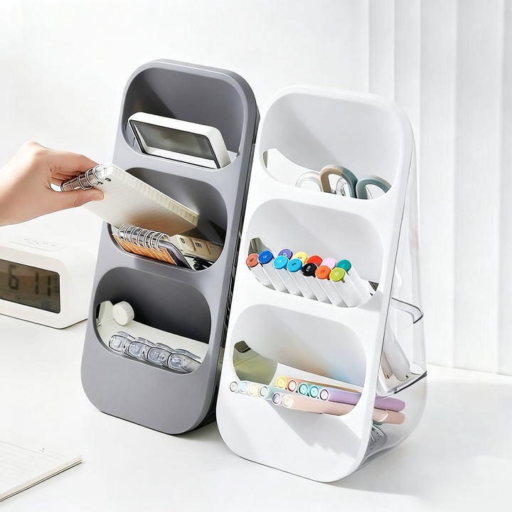 Triple sponge and brush holder with drip tray