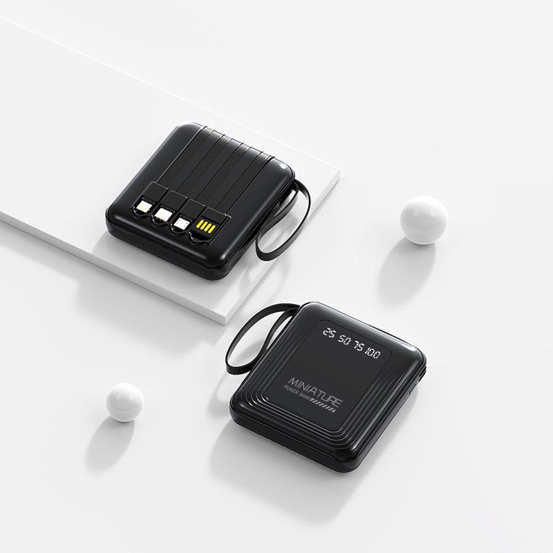 Mini power bank with integrated multifunction charging cable Kalsten