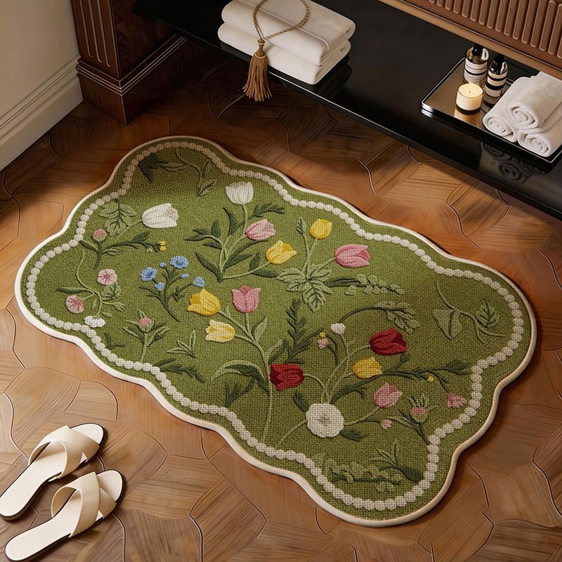 Decorative Floral Bath Mat Kalsten