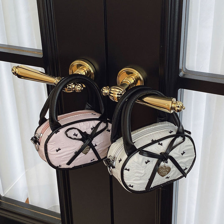 Quilted Mini Handbag with Heart Detail Kalsten