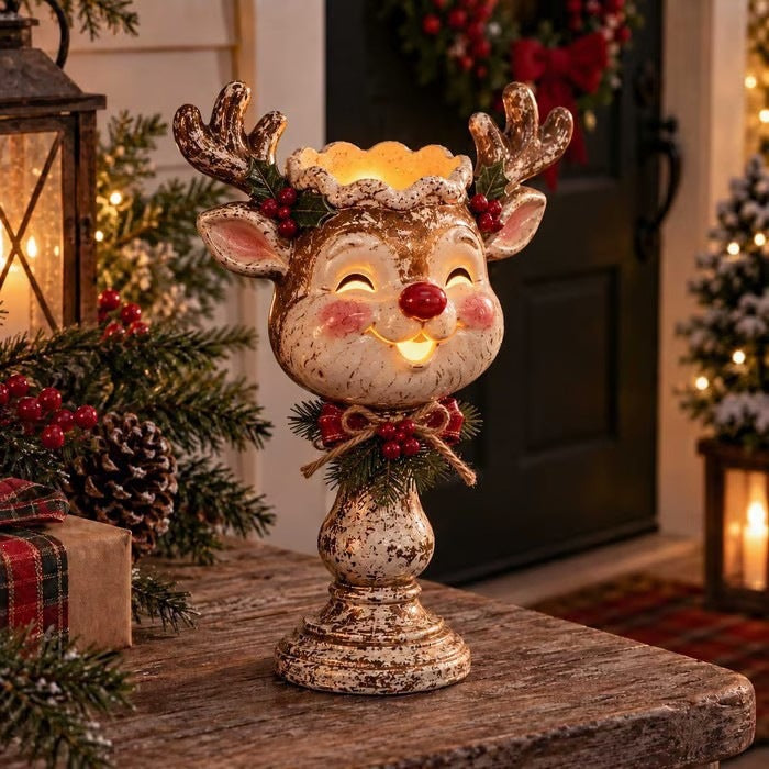Decorative Santa Claus Candle Holder Kalsten