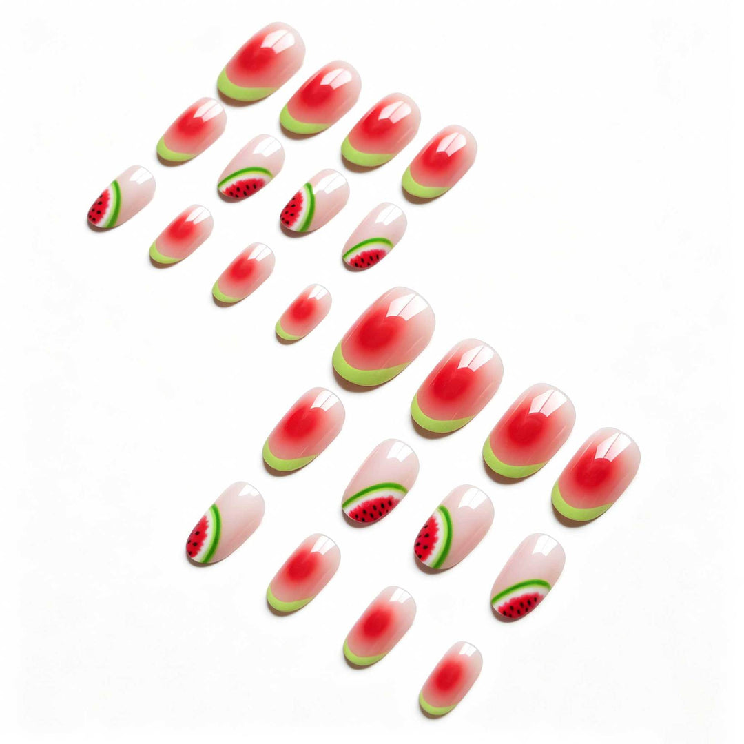Creative Watermelon-Themed Nail Art Kit