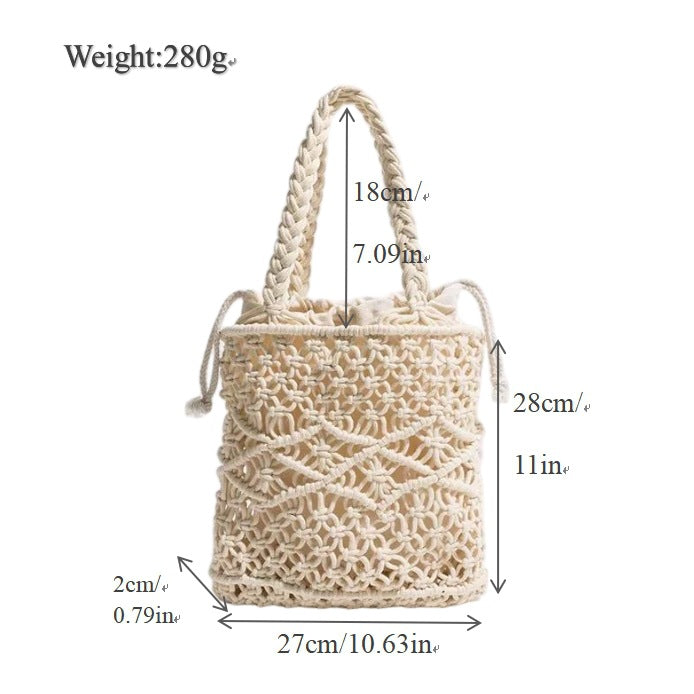 Hand-knotted macrame shopping bag Kalsten
