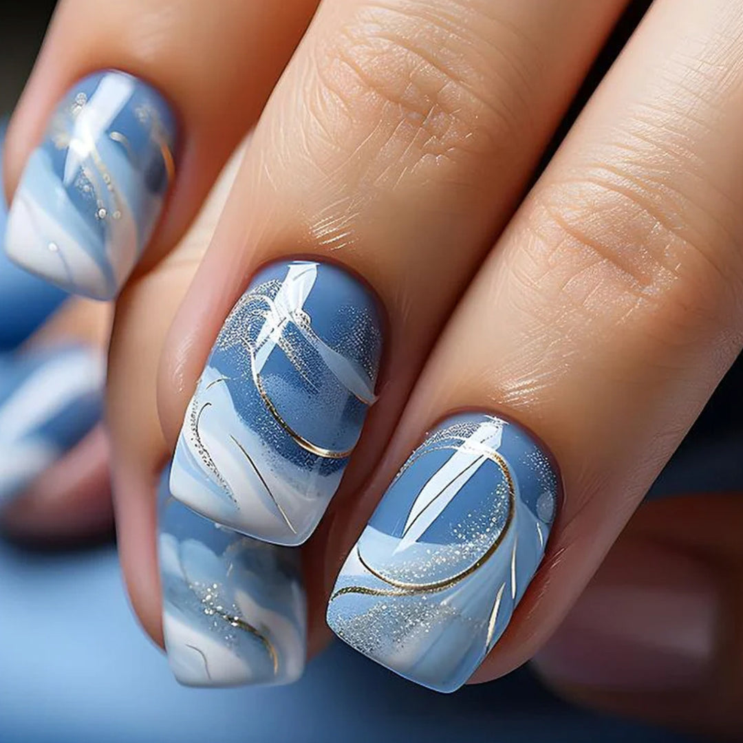Elegant Abstract Nail Design Kalsten