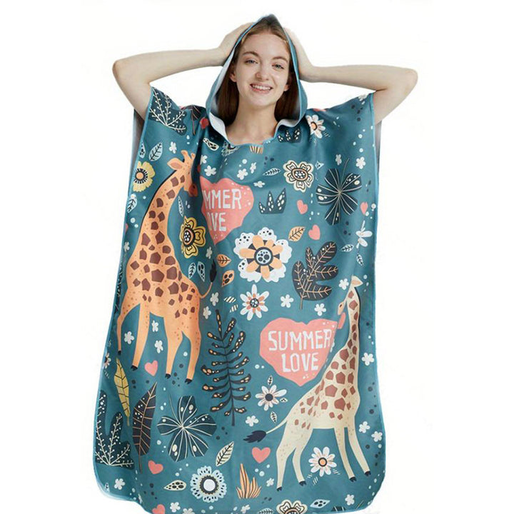 Women colorful bath tunnel with hood Kalsten