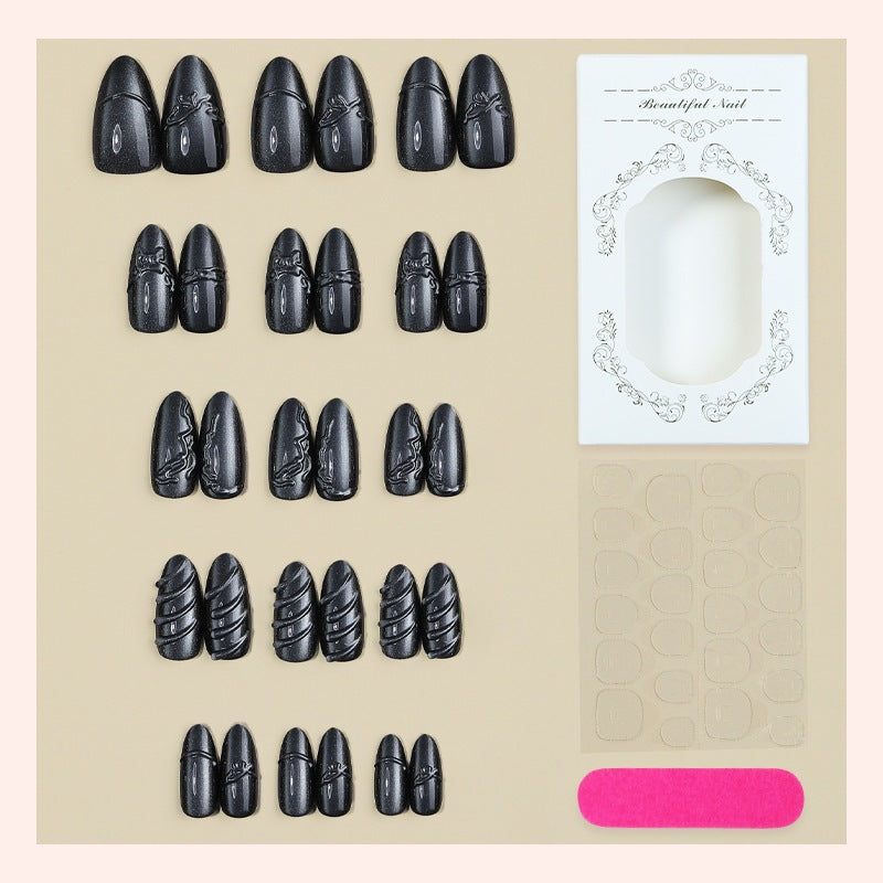 Artificial nail set with elegant and shimmering design Kalsten