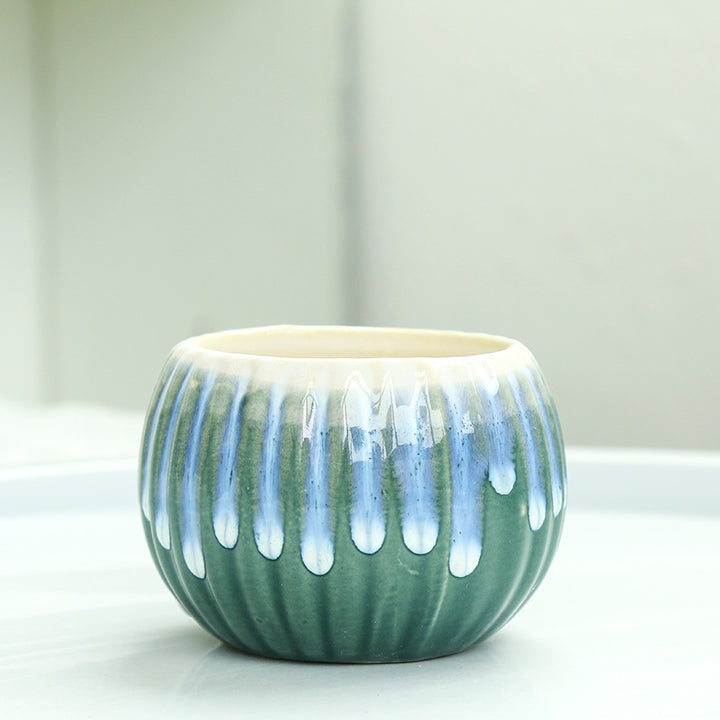 Ribbed Ceramic Planter Kalsten