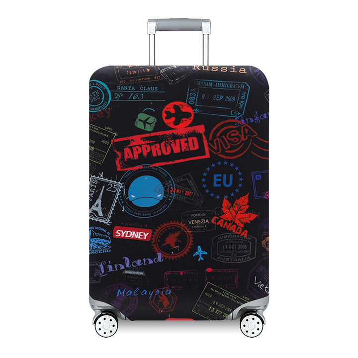Unisex hard-shell suitcase with modern wave pattern Kalsten