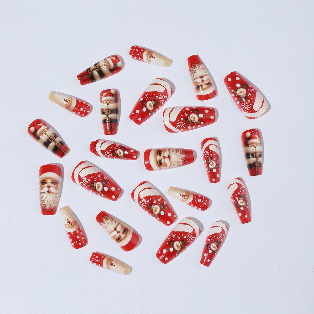 Artificial nail set with festive Christmas motifs Kalsten 1789119139