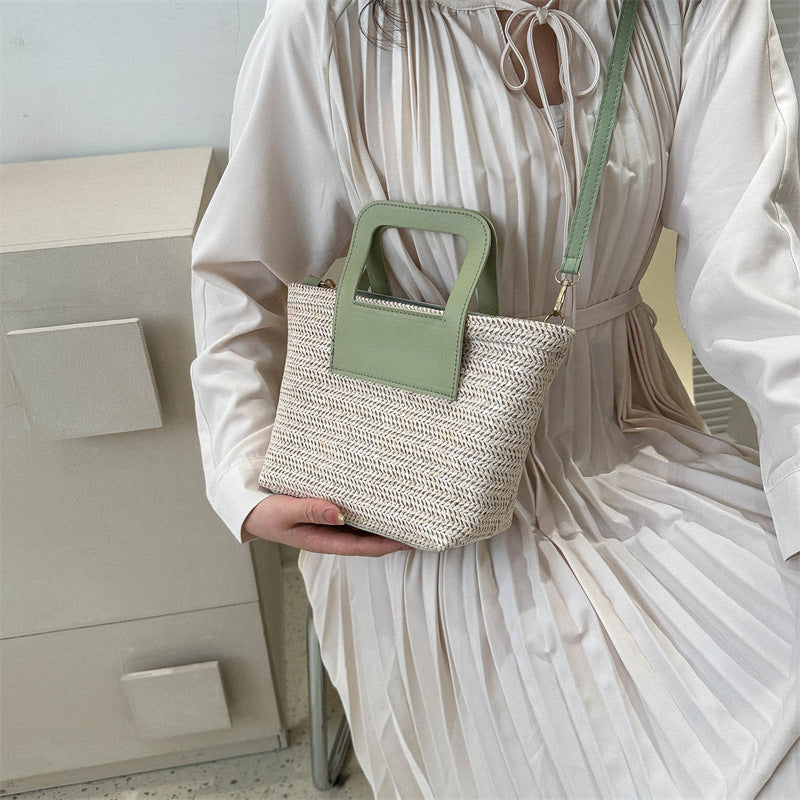 Modern Textured Woven Handheld Bag Kalsten