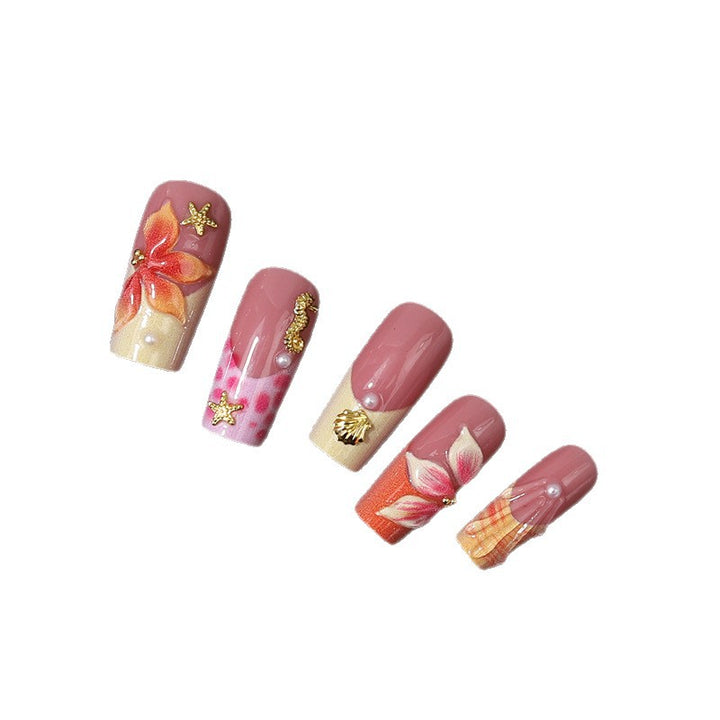 Gourmet Floral Artistic Press-On Nail Tips Kalsten