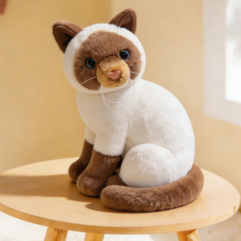 Lifelike Stretching Cat Plush Floor Cuddle Pillow Kalsten