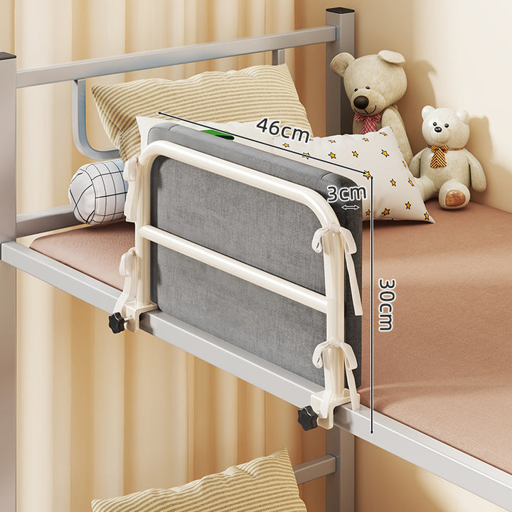Padded Clamp-Mounted Bed Safety Rail with Fabric Panel