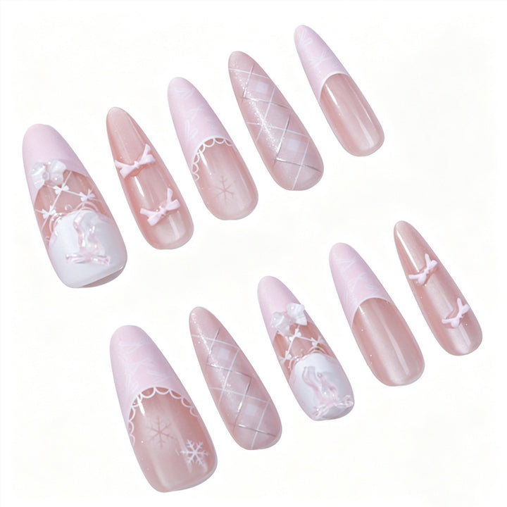 Elaborate Bow Decorative Press-On Nails Kalsten