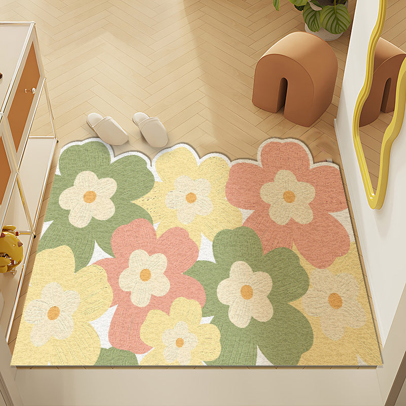Floral Print Decorative Area Rug