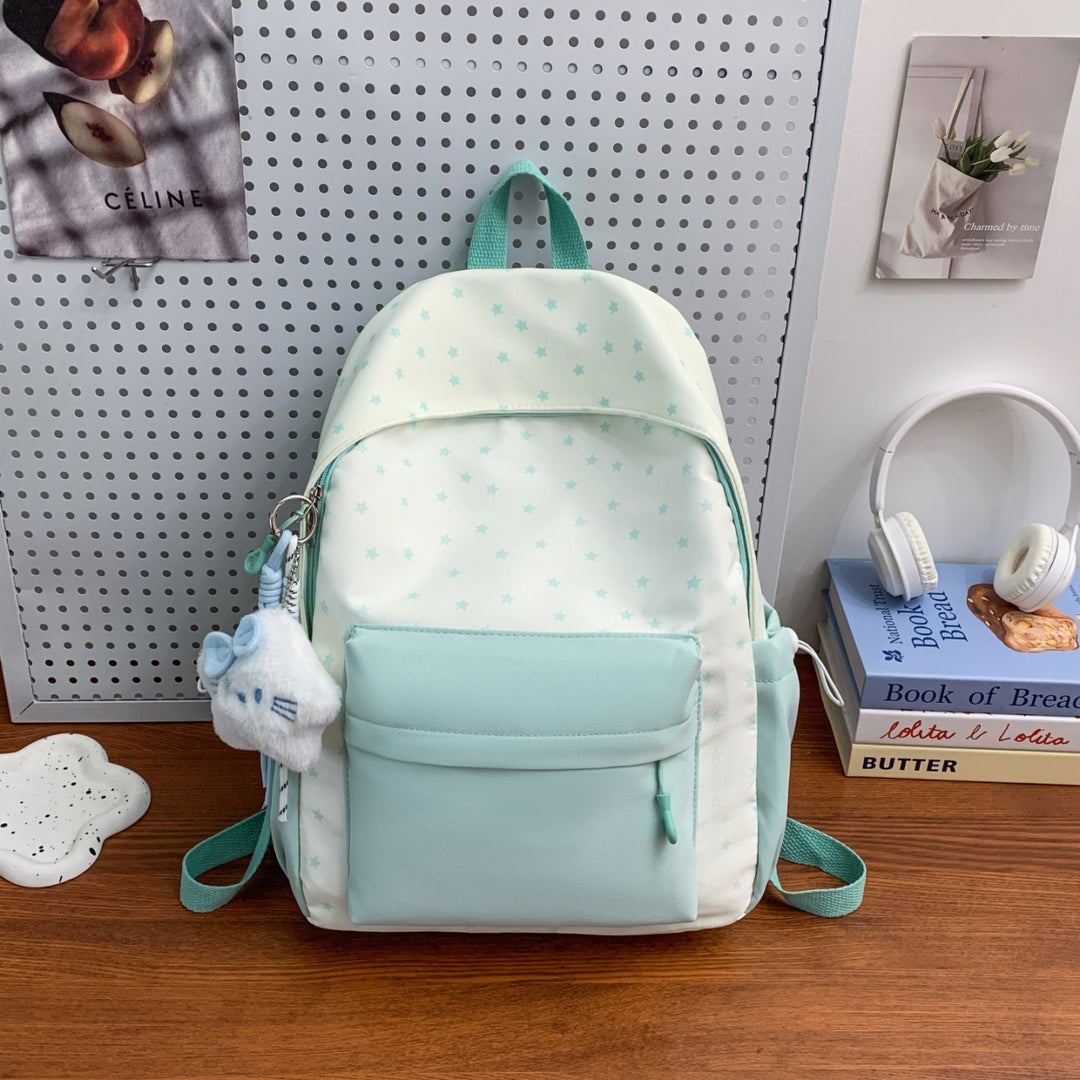 Everyday backpack with playful star design and additional front pocket Kalsten