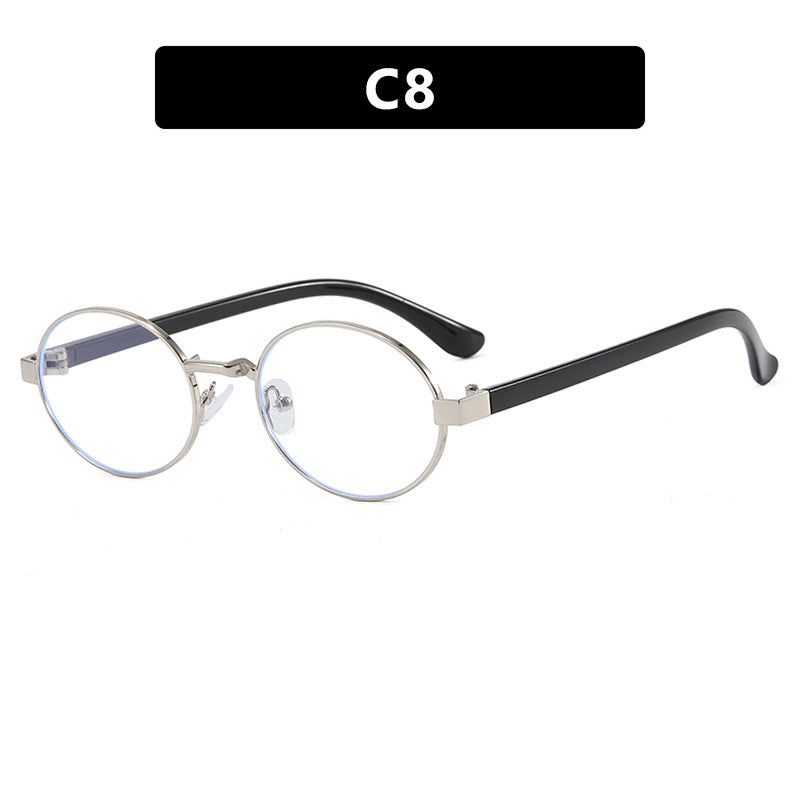 Women's round glasses with elegant metal frame and adjustable nose pads Kalsten