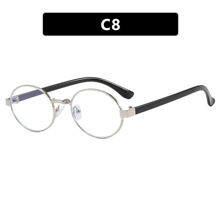 Women's round glasses with elegant metal frame and adjustable nose pads Kalsten