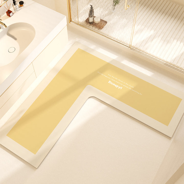 L-Shaped Soft Bath Mat Kalsten