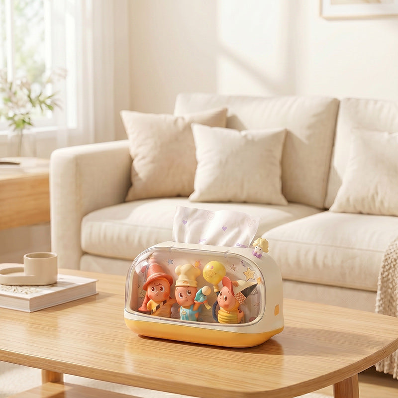 Whimsical Tissue Box Holder with Character Design Kalsten