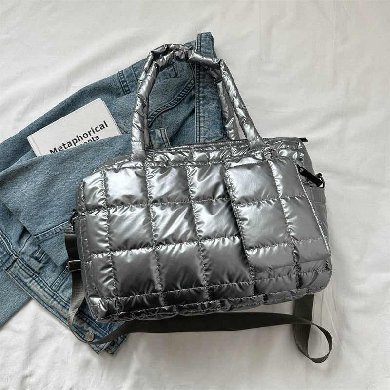 Puffer-Style Weekender Bag