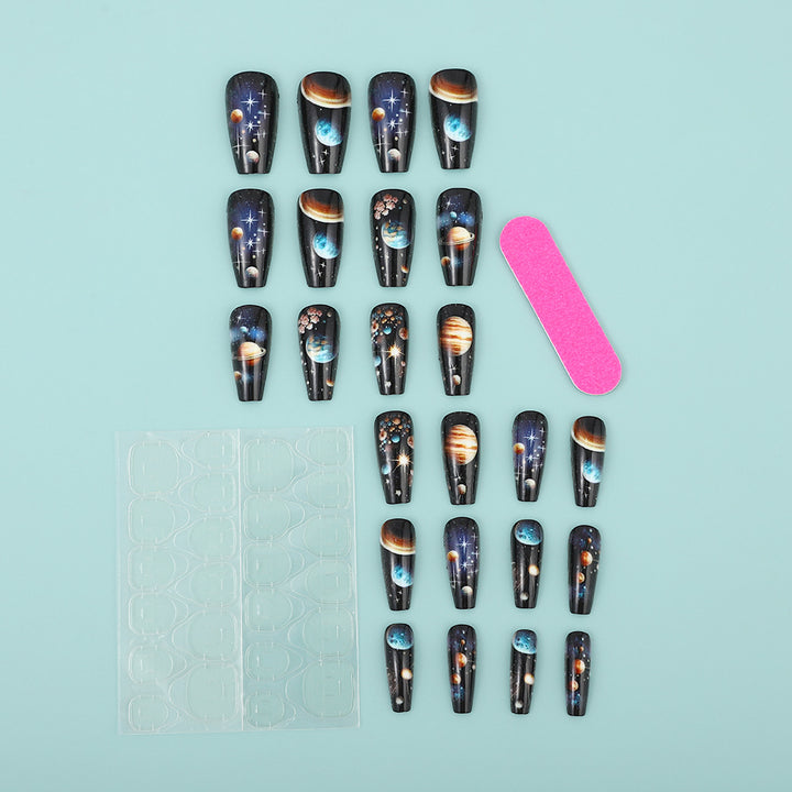 Artificial nails with galactic motifs Kalsten