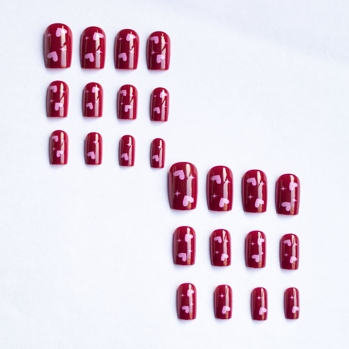 Glamorous Heart Nail Art