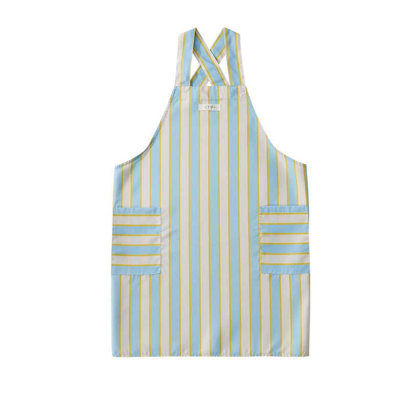 Bib apron with crossed straps and large front pockets Kalsten