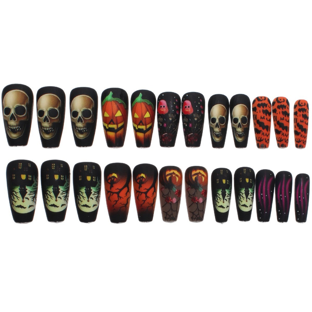 Acrylic nail set with creepy Halloween motif Kalsten