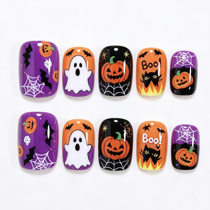 Halloween-Themed Decorative Press-On Nail Art Kalsten