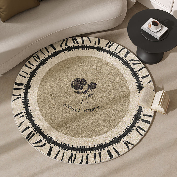 Round Motivational Area Rug Kalsten