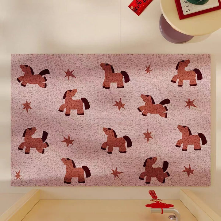 Decorative Pony-Themed Entrance Mat