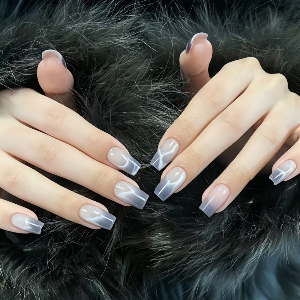 Elegant Artificial Nails with Transparent Gradient Kalsten