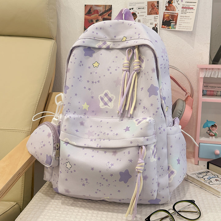 Cartoon-Embellished Casual Backpack Kalsten