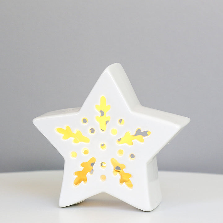 Star-Shaped Decorative Ceramic Candle Holder Kalsten