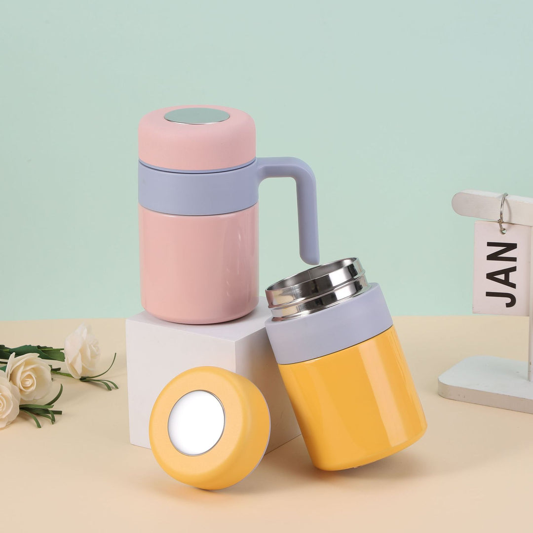 Women's insulated cup with ergonomic handle and spill-proof lid Kalsten
