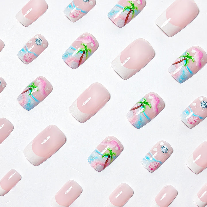 Tropical Ocean-Themed Nail Art Kalsten