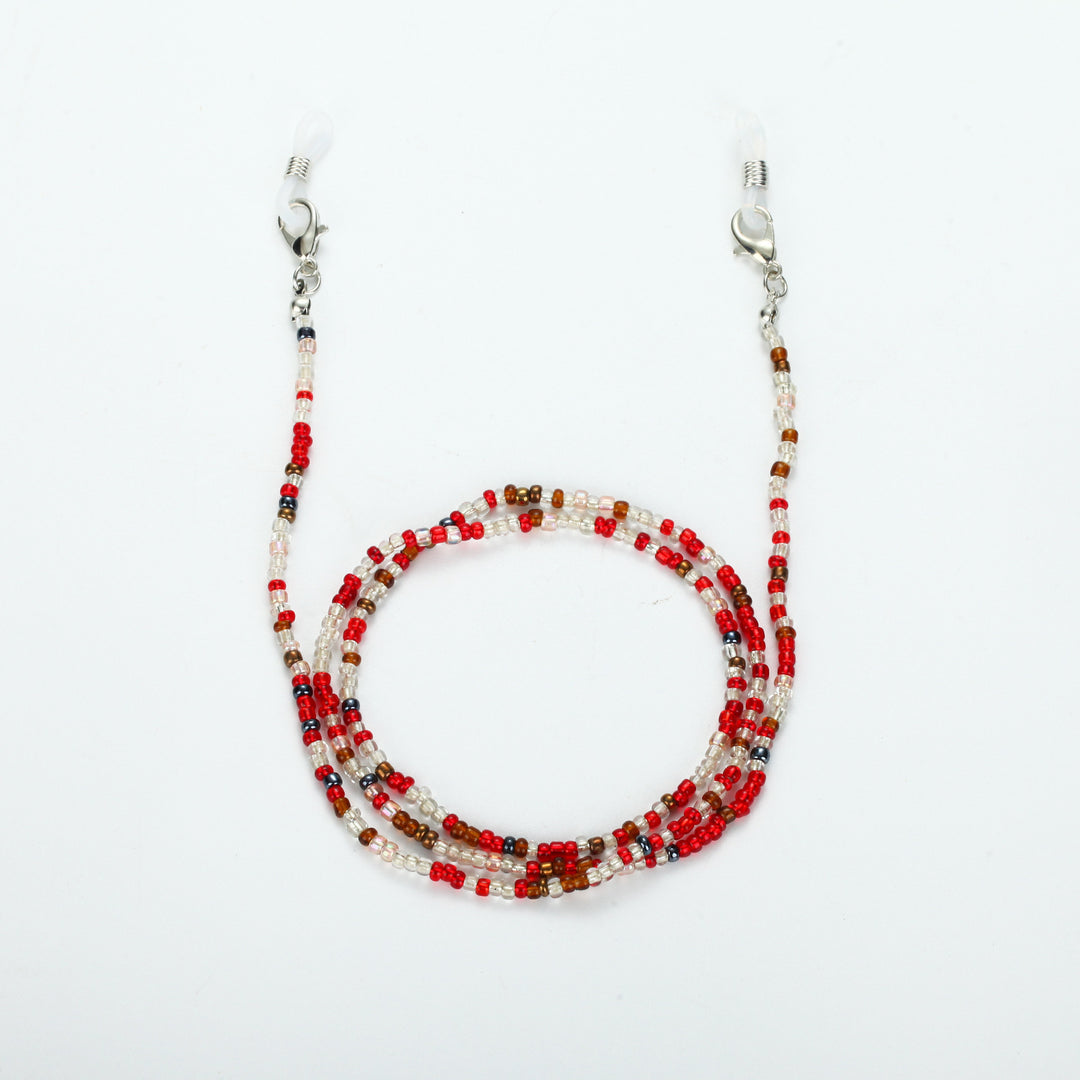 Colored bead necklace with carabiner clasp Kalsten
