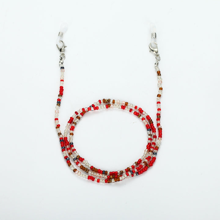 Colored bead necklace with carabiner clasp Kalsten