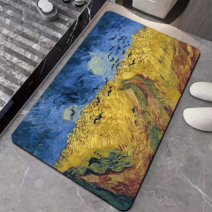 Artistic Oil Painting Bath Mat