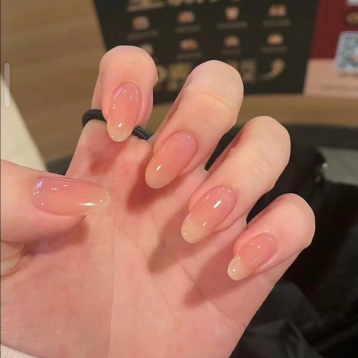 Natural Glossy Press-On Nails Kalsten