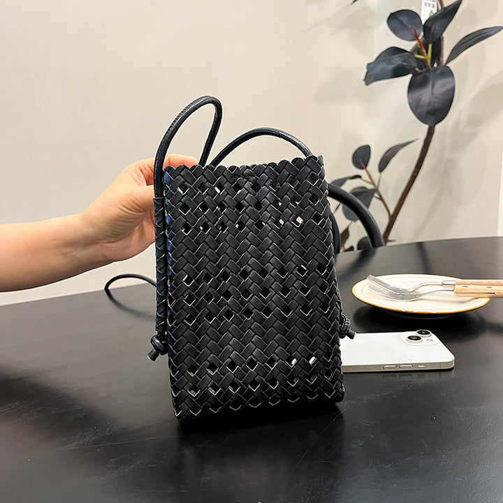 Handcrafted Woven Leather Shoulder Bag